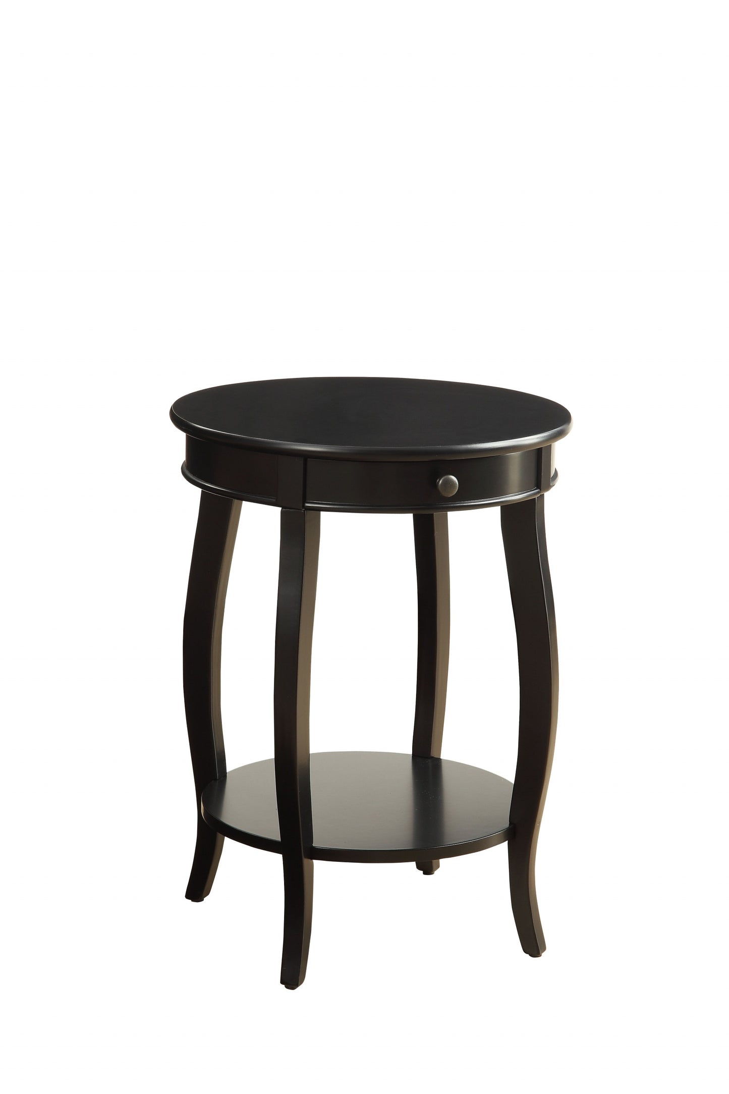 Vintage Look Black Wood End Table with Storage By Homeroots | End Tables | Modishstore - 2