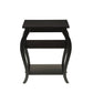 Black Finish Bow Leg Square End Table By Homeroots | End Tables | Modishstore