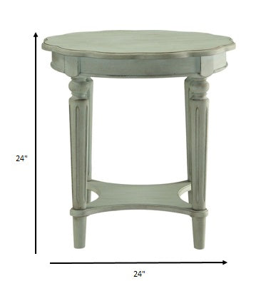 Antique Green Solid Wood End Table By Homeroots | End Tables | Modishstore - 2