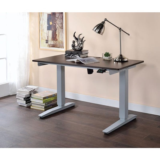 Espresso Paper Veneer Power Lift Desk By Homeroots | Desks | Modishstore - 2
