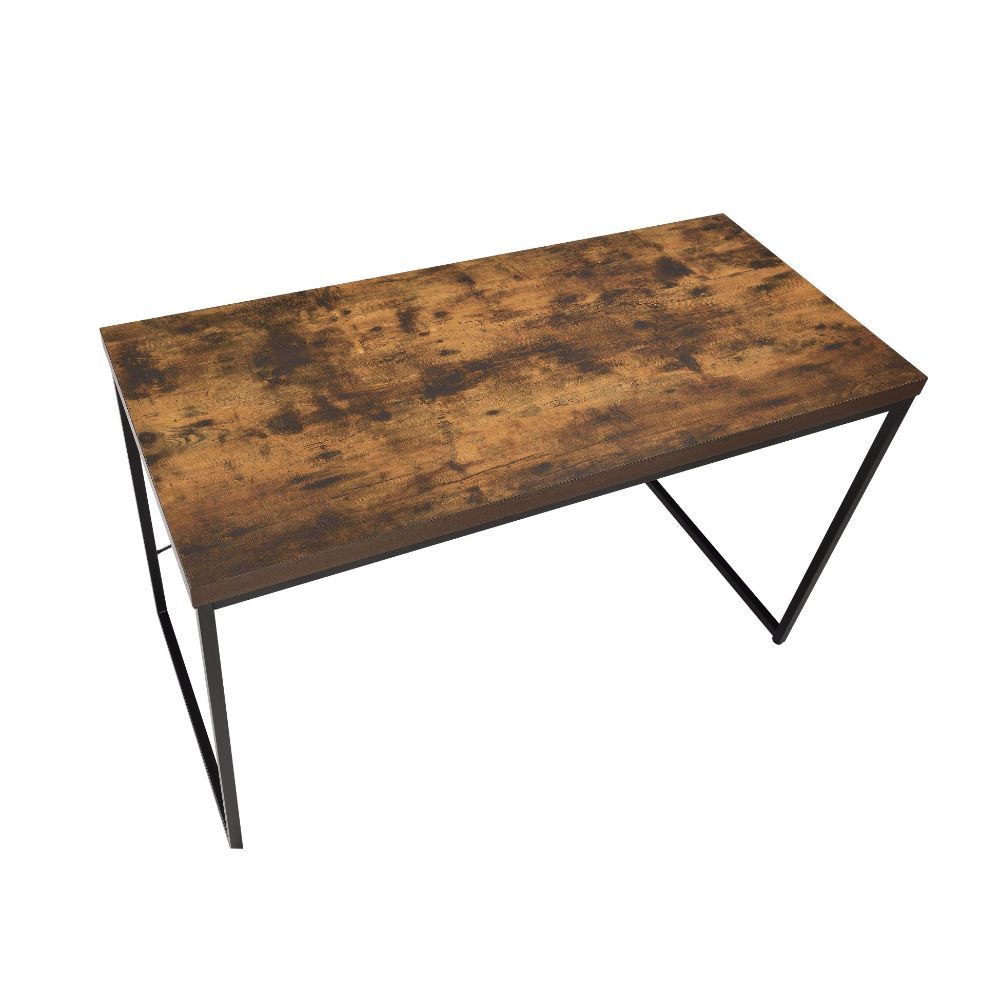 Weathered Oak Paper Veneer Desk By Homeroots | Desks | Modishstore - 4