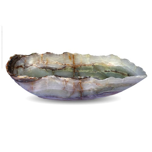 Raw Edge Natural Free Form Onyx Bowl - X-Large | ModishStore | Decorative Bowls