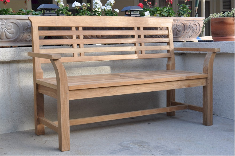 Sakura 2-Seater Bench By Anderson Teak | Outdoor Stools & Benches | Modishstore - 4