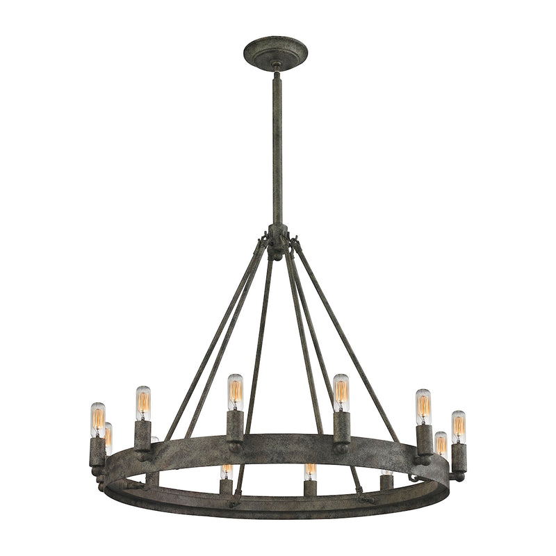 Lewisburg 12-Light Chandelier in Malted Rust ELK Lighting | Chandeliers | Modishstore