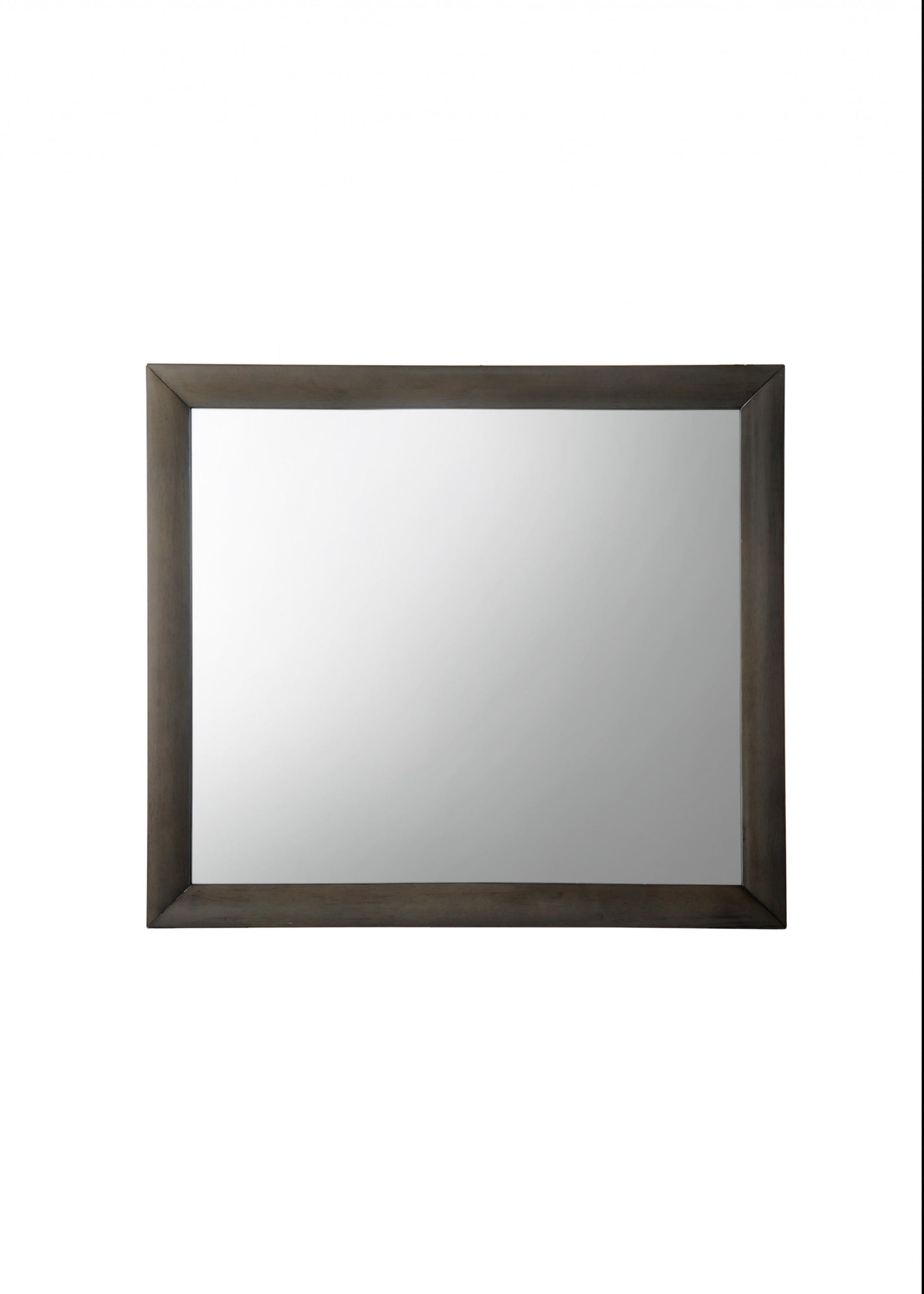 Gray Oak Wooden Rectangular Mirror By Homeroots | Mirrors | Modishstore - 2