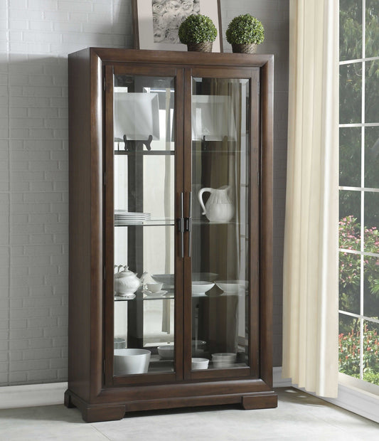 Tobacco Rectangular Display Cabinet By Homeroots | Cabinets | Modishstore