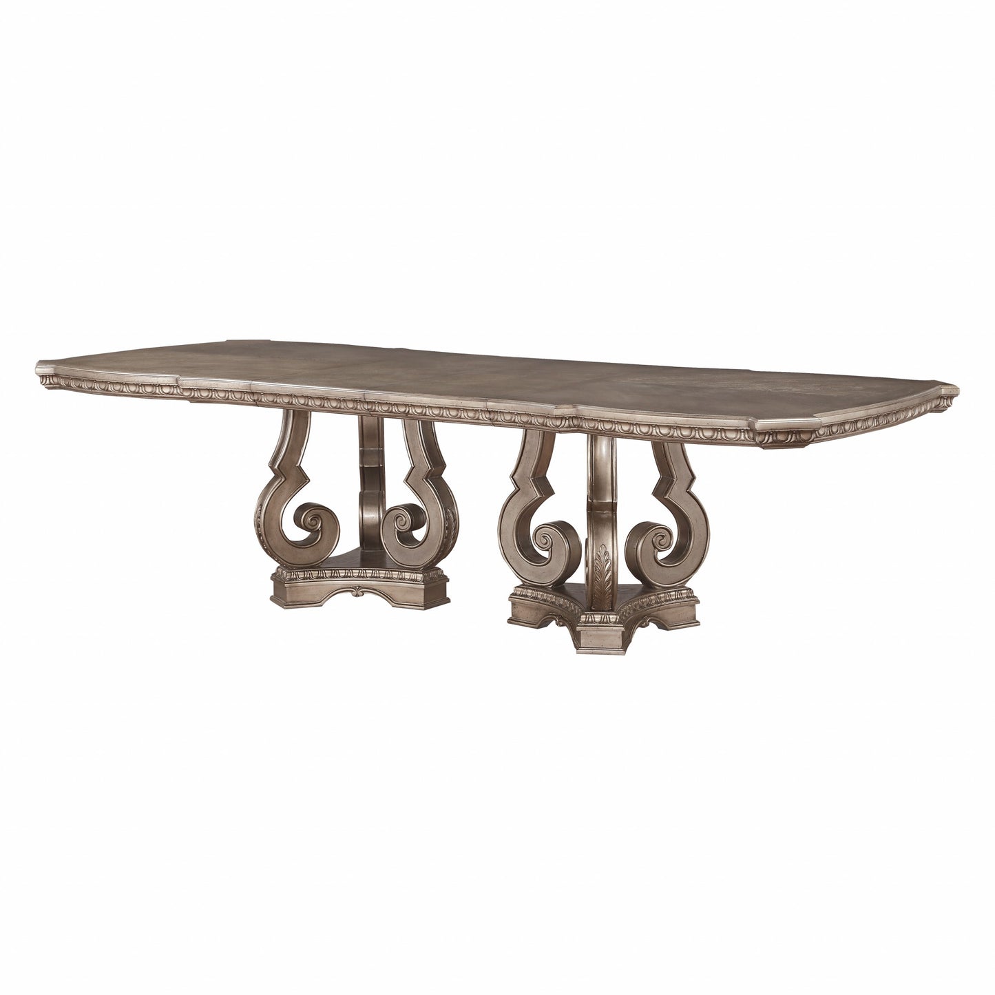 Antique Champagne Dining Table By Homeroots - 318905 | Dining Tables | Modishstore - 2