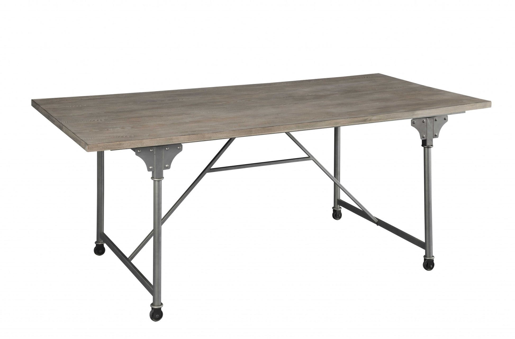 Gray Oak And Sandy Gray Dining Table By Homeroots - 318918 | Dining Tables | Modishstore - 2