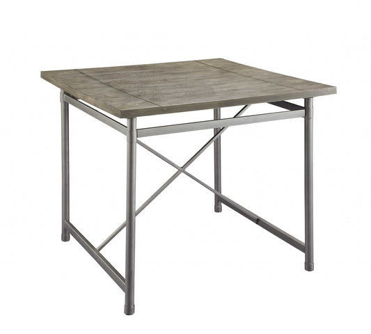 Gray Oak And Sandy Gray Counter Height Table By Homeroots | Console Tables | Modishstore