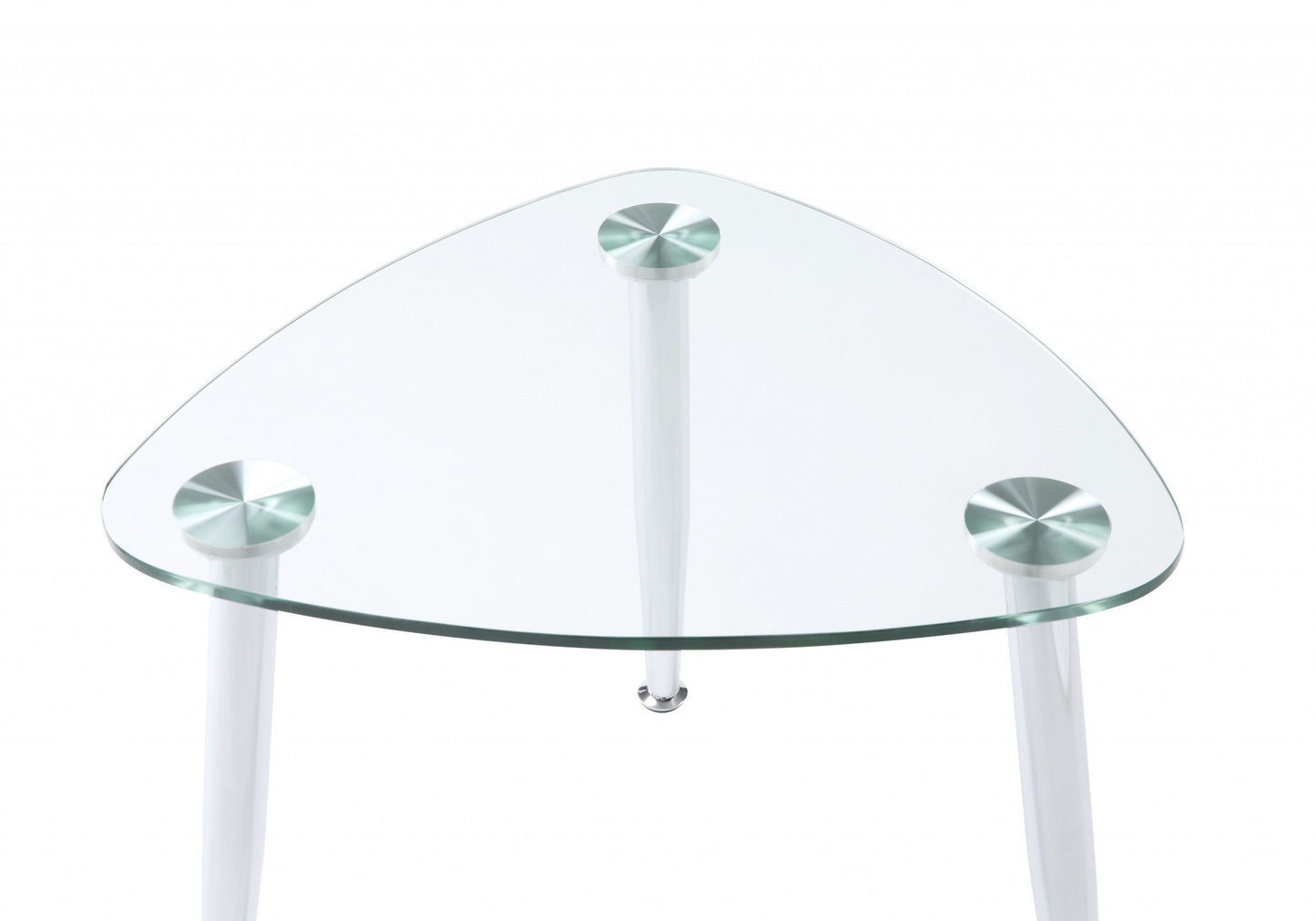 Chrome And Clear Glass End Table By Homeroots | End Tables | Modishstore - 6