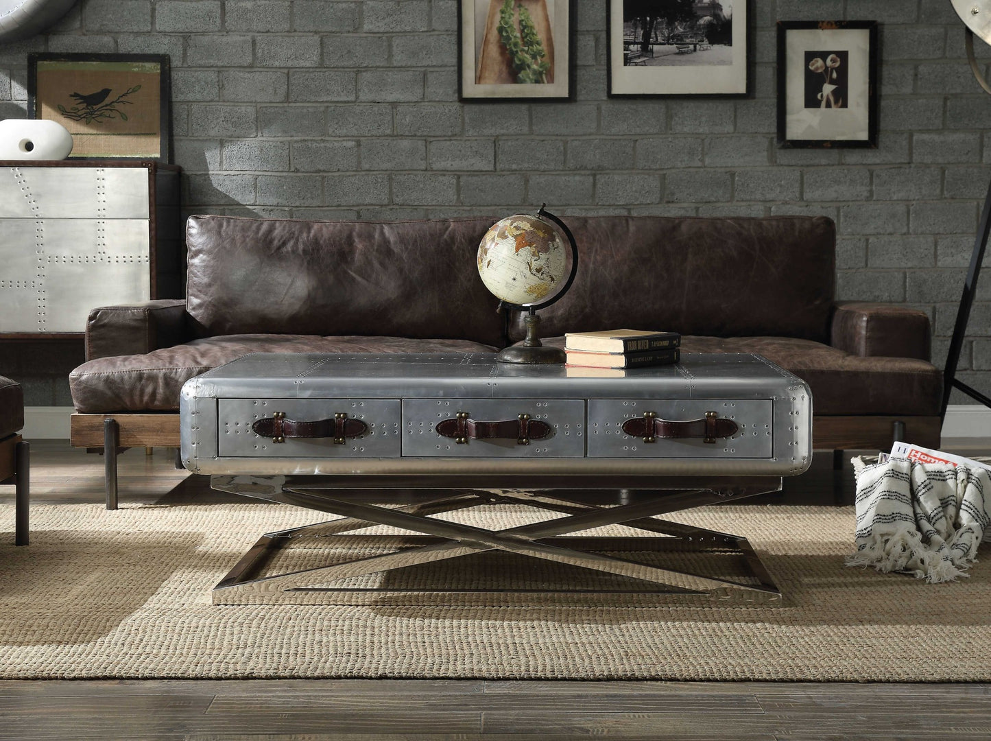 Aluminum Coffee Table By Homeroots | Coffee Tables | Modishstore - 3