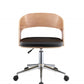 Mod Rolling Black Faux Leather Office Desk Chair By Homeroots | Office Chairs | Modishstore - 3
