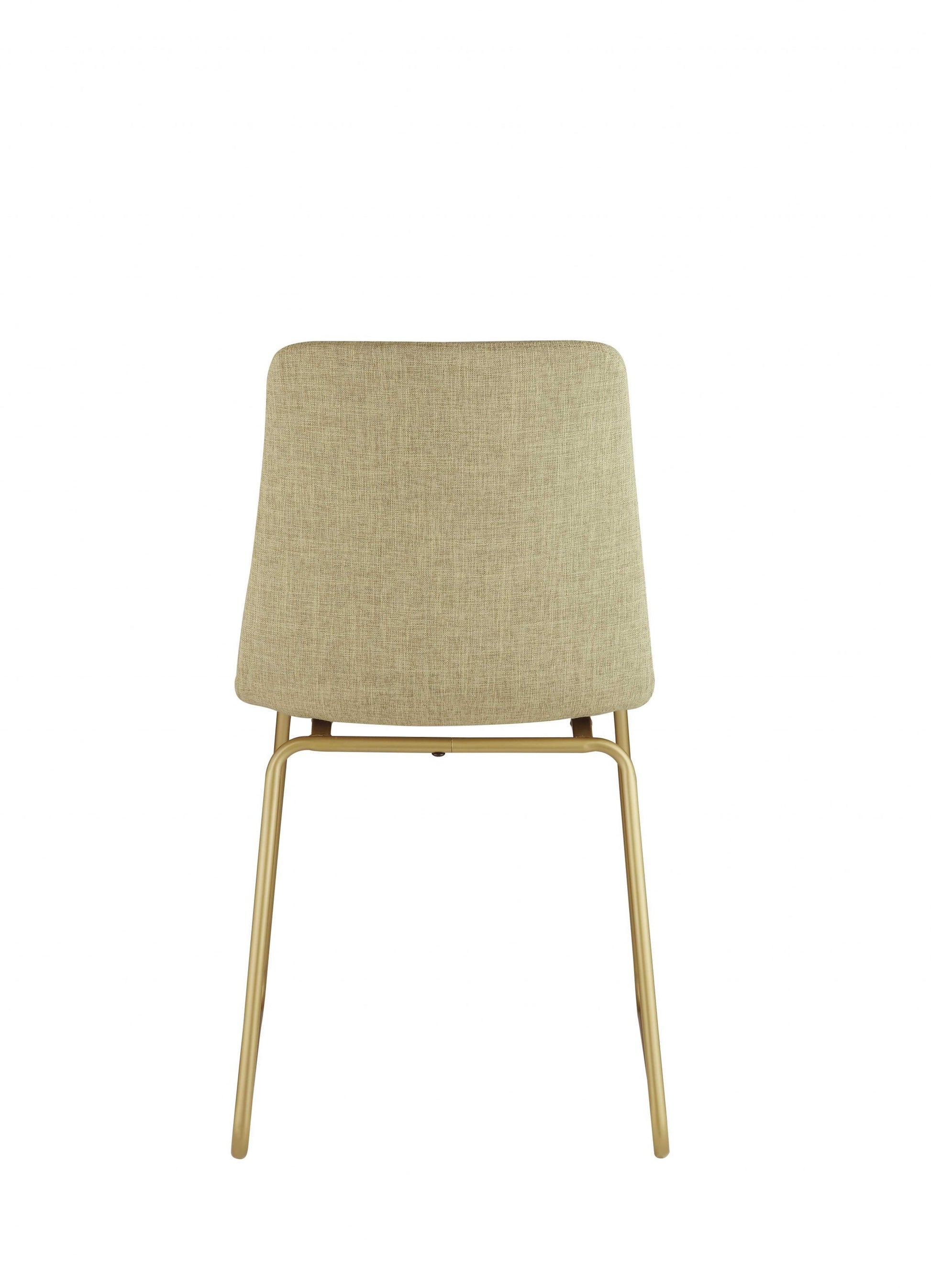 Light Green Fabric And Gold Accent Chair By Homeroots | Accent Chairs | Modishstore - 5