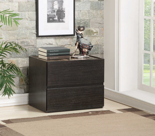 Dark Expresso Mdf Nightstand By Homeroots | Nightstands | Modishstore