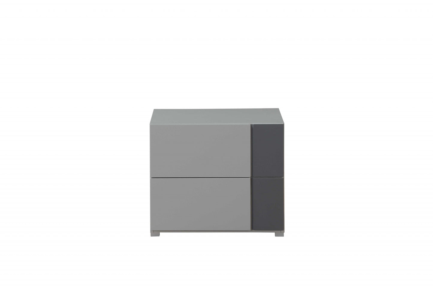 Light Grey And Dark Grey Nightstand By Homeroots | Nightstands | Modishstore - 5