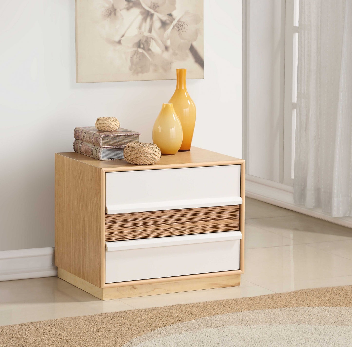 Natural Mdf Nightstand By Homeroots | Nightstands | Modishstore