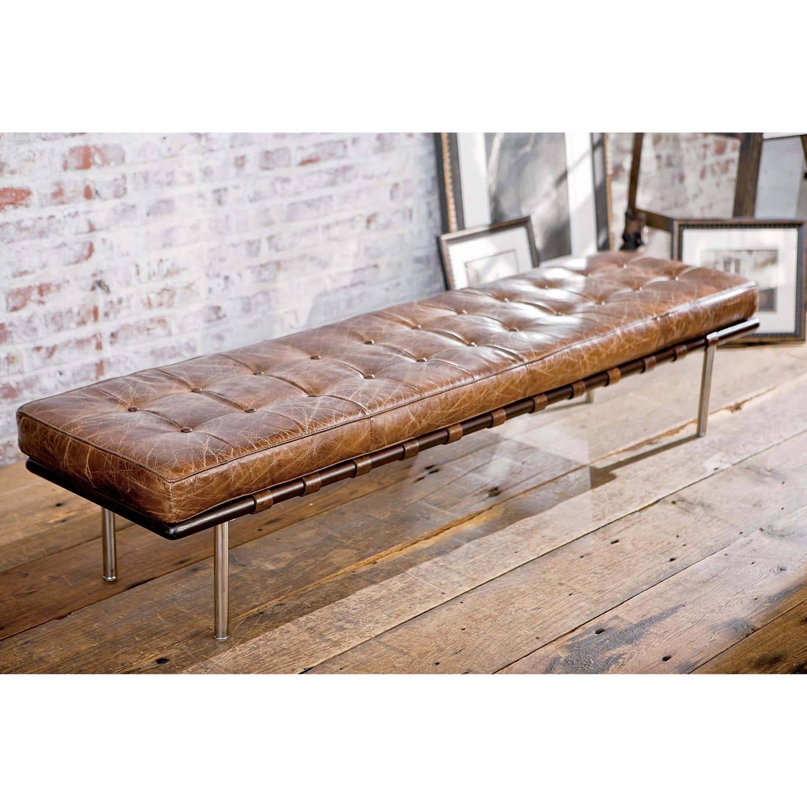 Tufted Gallery Bench Cappuccino By Regina Andrew | Benches | Modishstore - 7