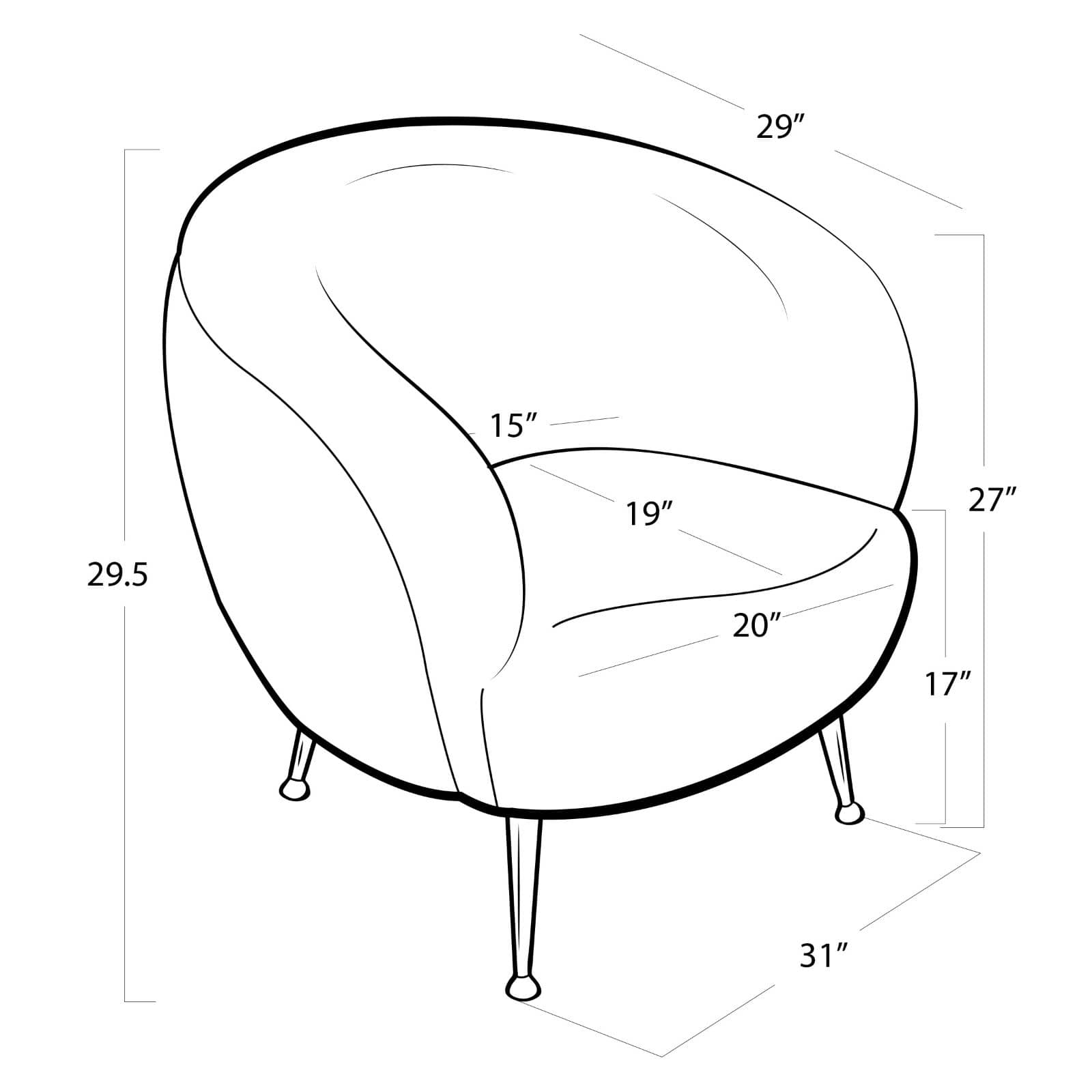 Beretta Leather Chair Cappuccino By Regina Andrew | Armchairs | Modishstore - 3