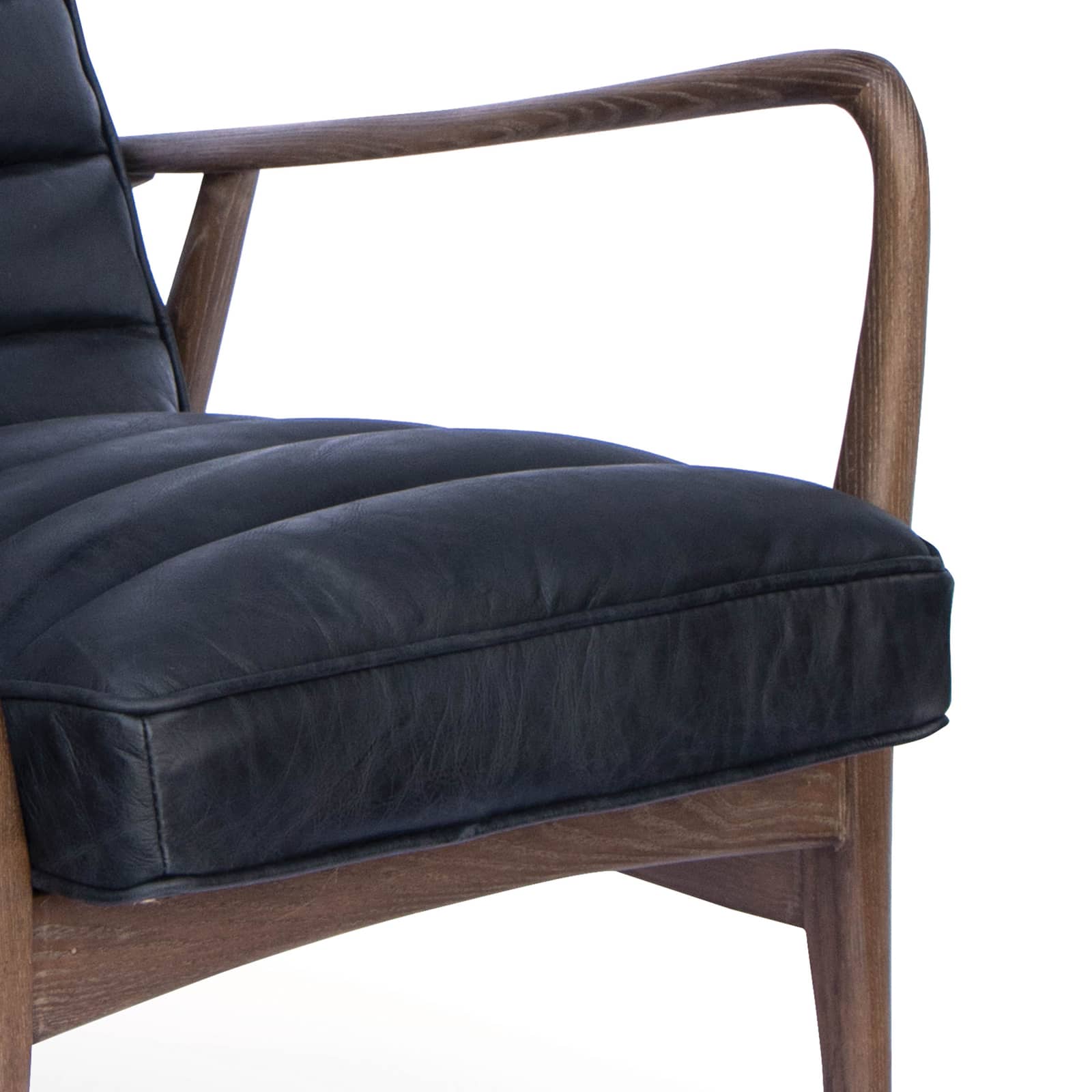 Piper Chair Antique Black Leather By Regina Andrew | Armchairs | Modishstore - 3