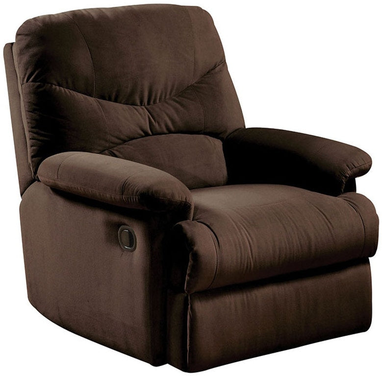 Chocolate Upholstered Motion Recliner By Homeroots | Recliners | Modishstore