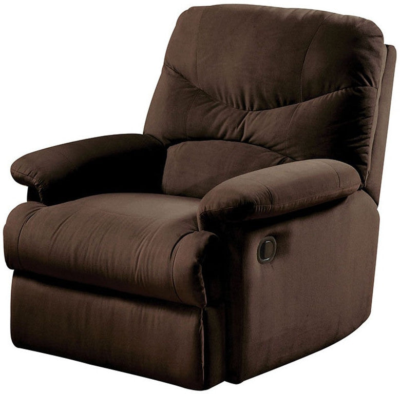 Chocolate Upholstered Motion Recliner By Homeroots | Recliners | Modishstore - 3