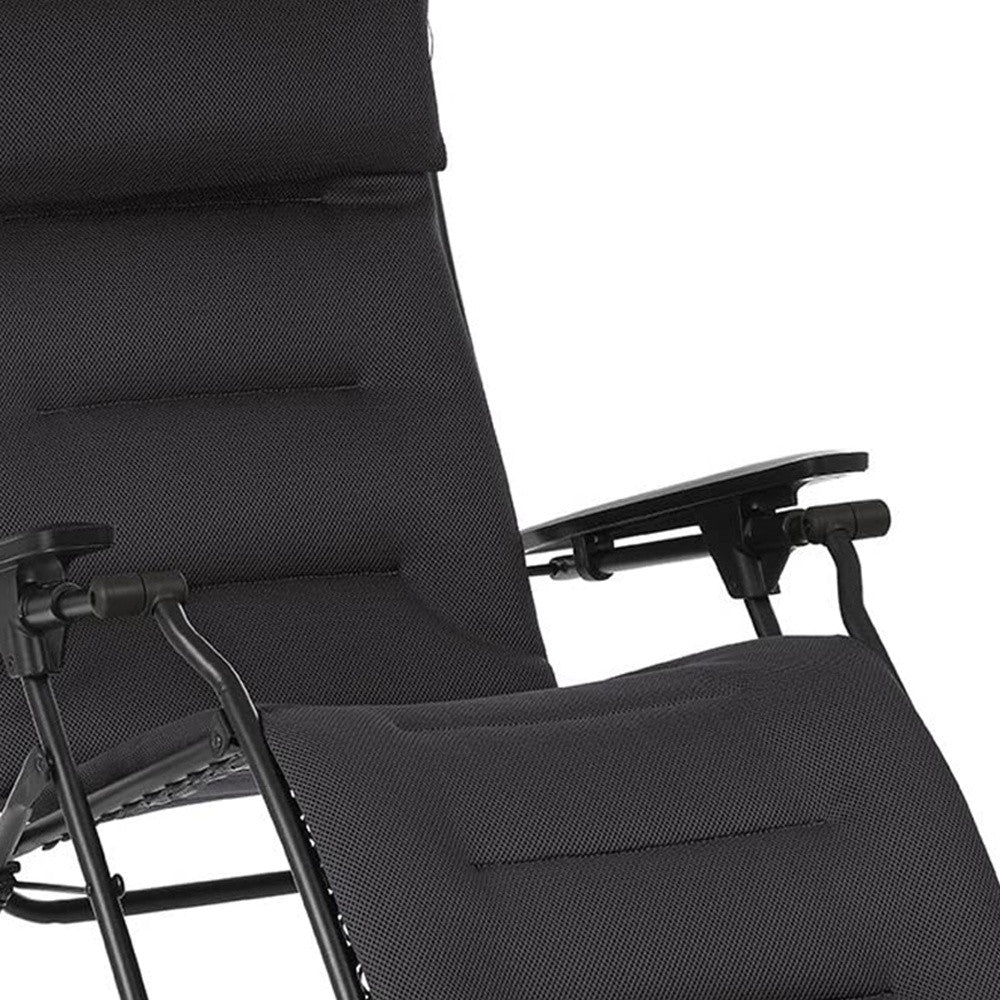 Zero Gravity Recliner Black Frame Acier Fabric By Homeroots