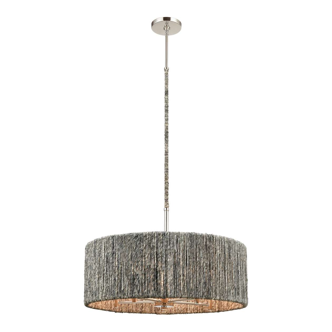 Abaca 5-Light chandelier in Polished Nickel ELK Lighting | Chandeliers | Modishstore