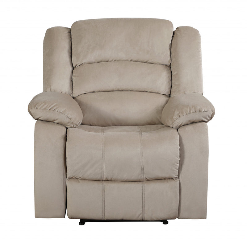 40" Contemporary Beige Fabric Chair By Homeroots | Recliners | Modishstore