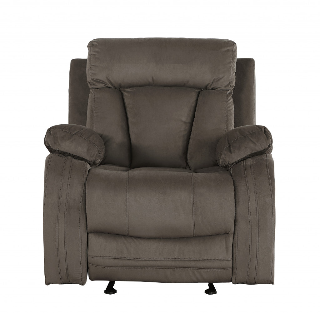 40" Modern Brown Fabric Chair By Homeroots | Recliners | Modishstore