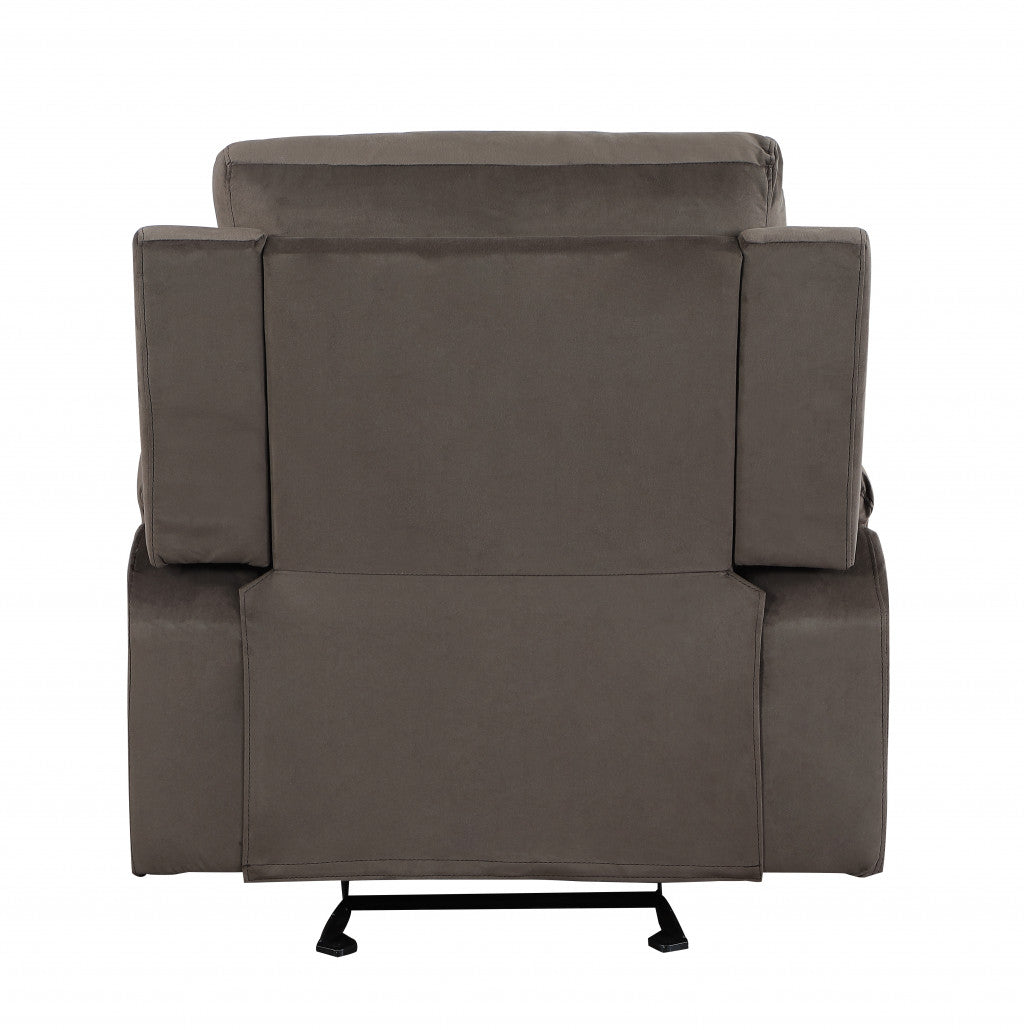 40" Modern Brown Fabric Chair By Homeroots | Recliners | Modishstore - 4