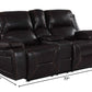 124" Classy Brown Leather Sofa Set By Homeroots | Sofa Set | Modishstore - 3