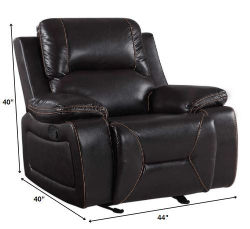 124" Classy Brown Leather Sofa Set By Homeroots | Sofa Set | Modishstore - 4