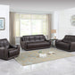 108" Elegant Brown Leather Sofa Set By Homeroots | Sofa Set | Modishstore - 2