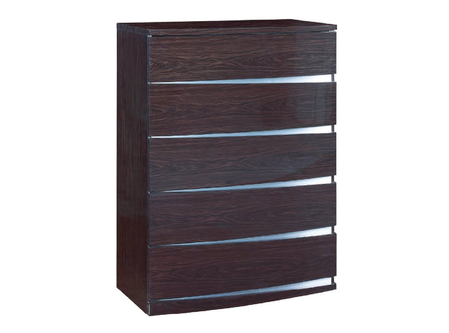 32" Exquisite Wenge High Gloss Chest By Homeroots | Drawers | Modishstore