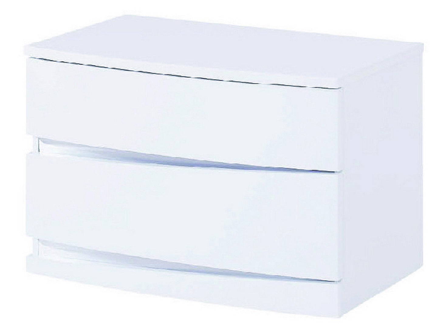 16.5" Exquisite White High Gloss Nightstand By Homeroots | Nightstands | Modishstore - 2