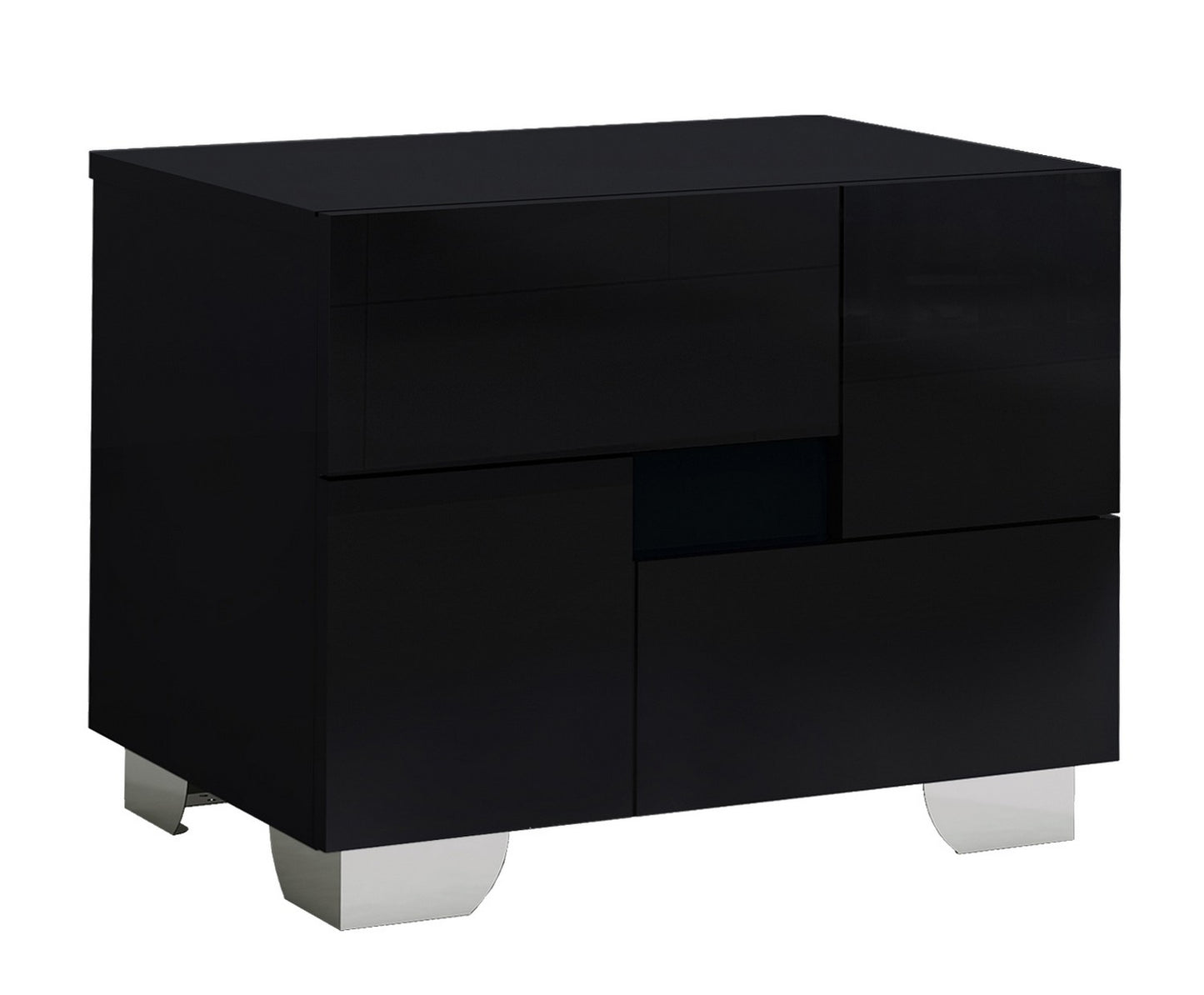 18" Superb Black High Gloss Nightstand By Homeroots | Nightstands | Modishstore - 2