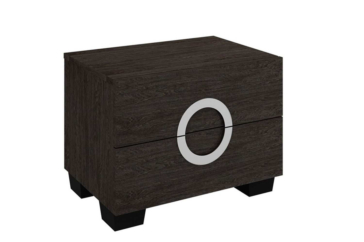 18" Refined Grey High Gloss Nightstand By Homeroots | Nightstands | Modishstore