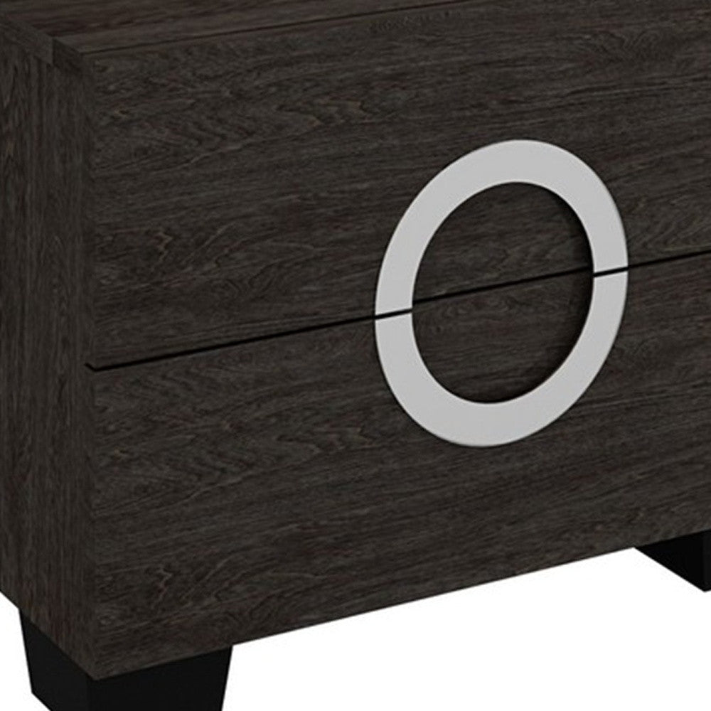 18" Refined Grey High Gloss Nightstand By Homeroots | Nightstands | Modishstore - 4