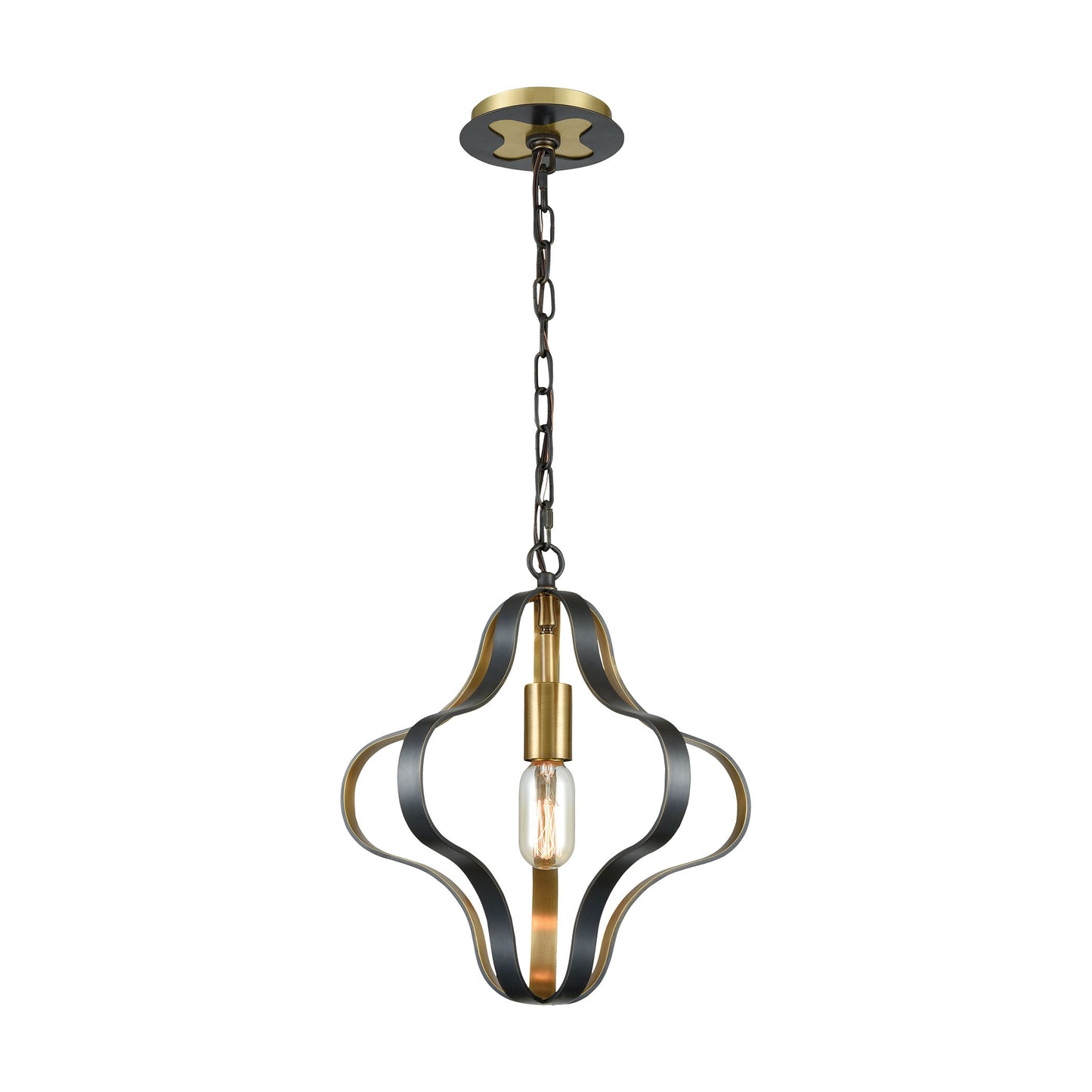 Janis 1-Light Pendant in Aged Bronze and Aged Brass ELK Lighting | Pendant Lamps | Modishstore