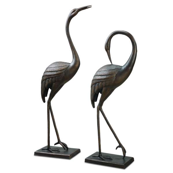 Graceful Garden Crane Pair By SPI Home | Outdoor Decor | Modishstore