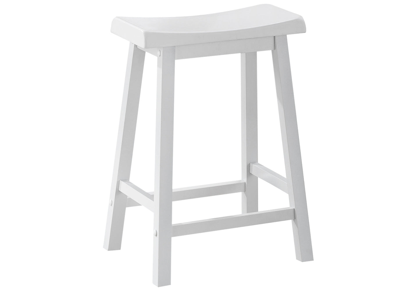 White Solid Wood Mdf Barstool By Homeroots | Bar Stools | Modishstore - 2