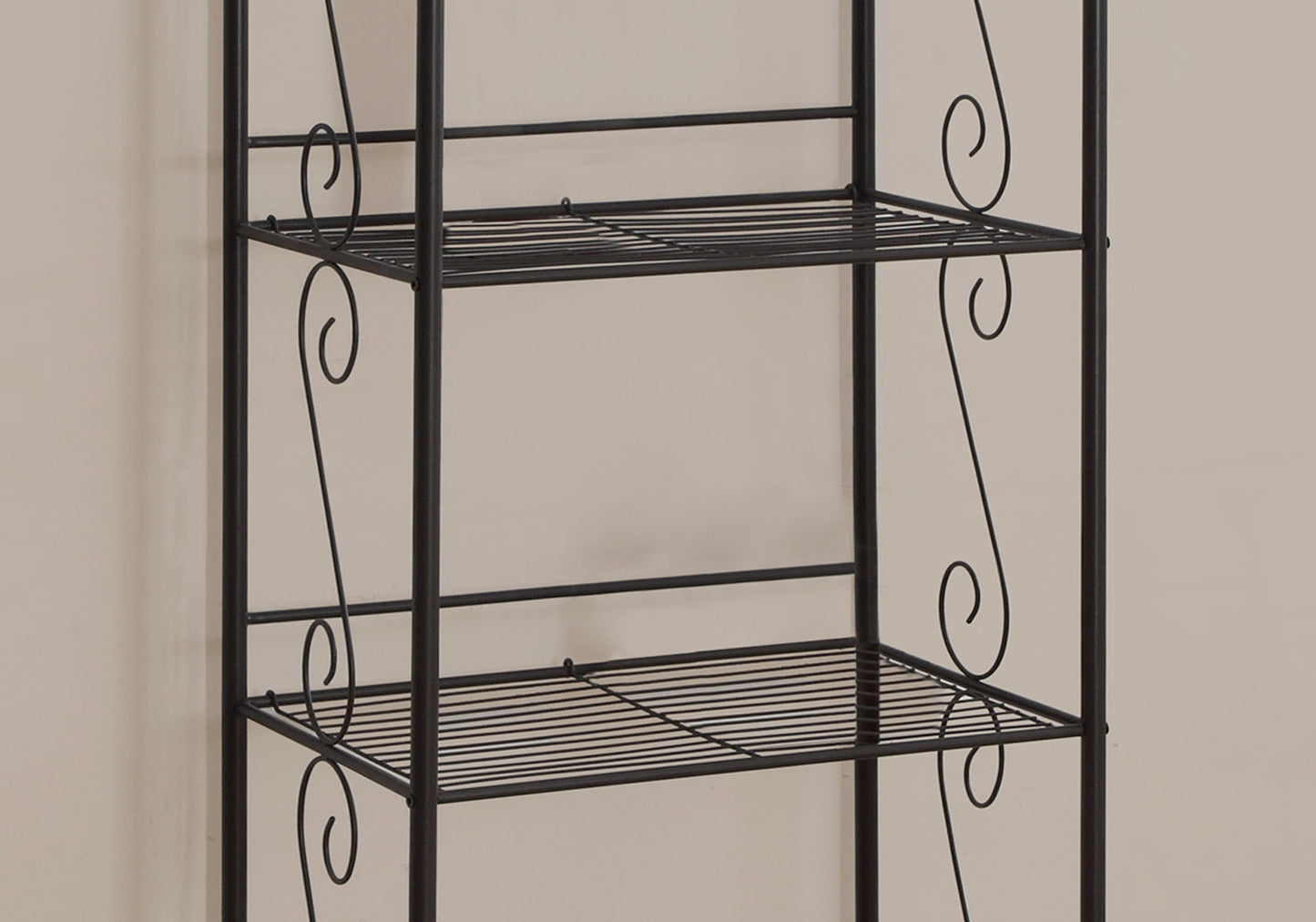 Brown Metal Shelf Bookcase By Homeroots | Bookcases | Modishstore - 3