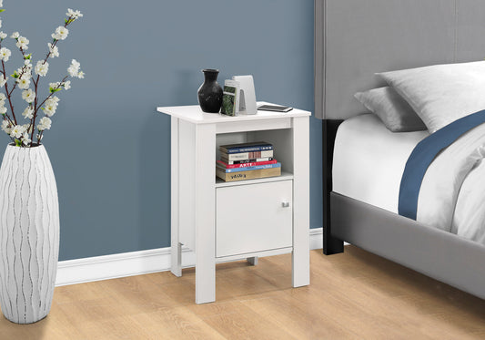 24" White End Table With Shelf By Homeroots | End Tables | Modishstore