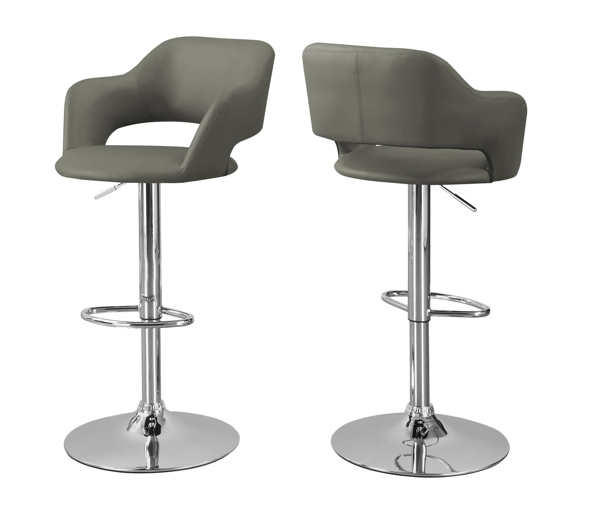 Black Foam Metal Leather Look Barstool By Homeroots - 332763 | Bar Stools | Modishstore - 14