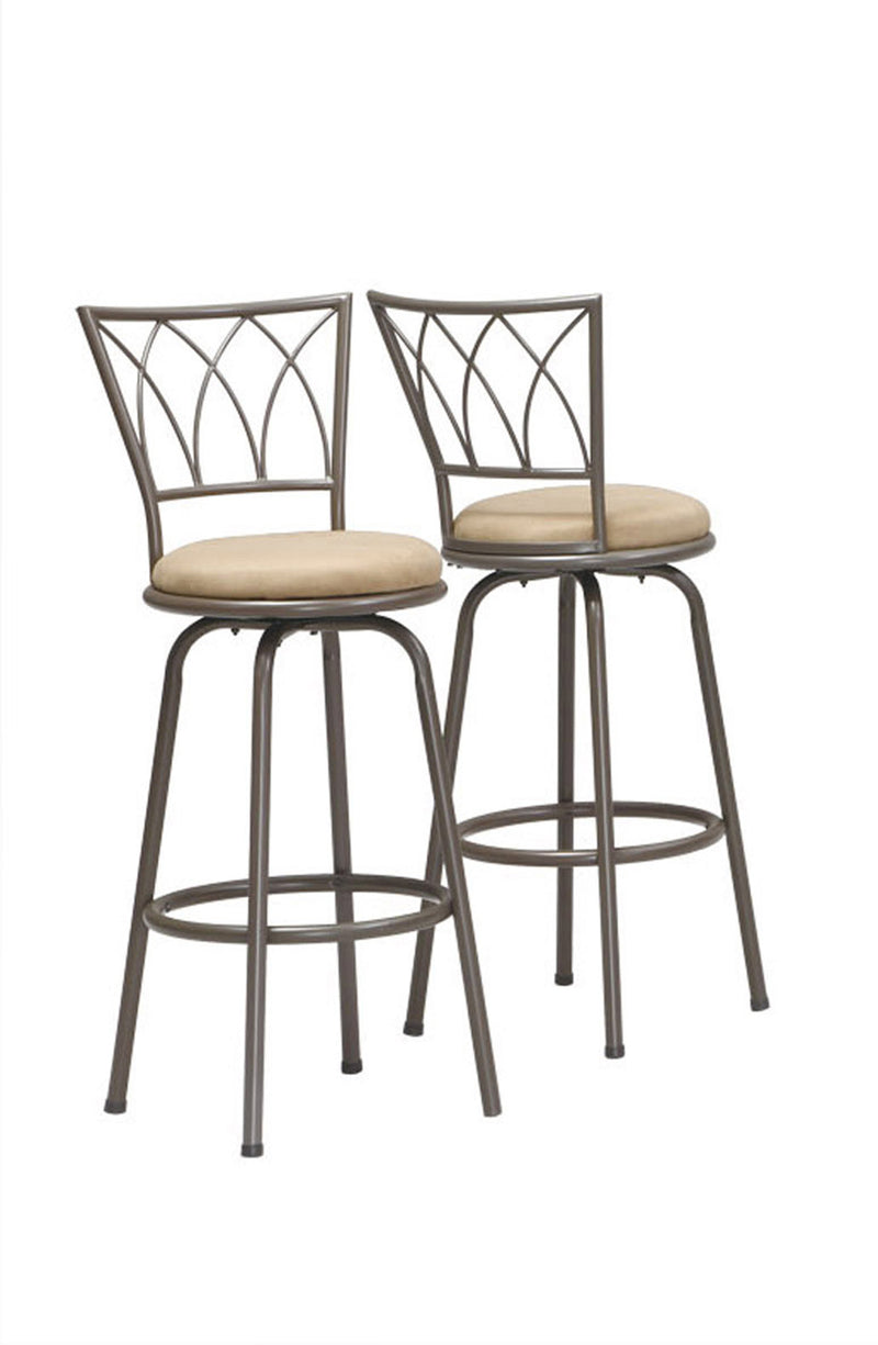 Espresso Metal Foam Microsuede Barstool 2Pcs By Homeroots | Bar Stools | Modishstore