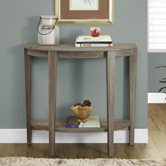 33" Deep Taupe End Table With Shelf By Homeroots | End Tables | Modishstore