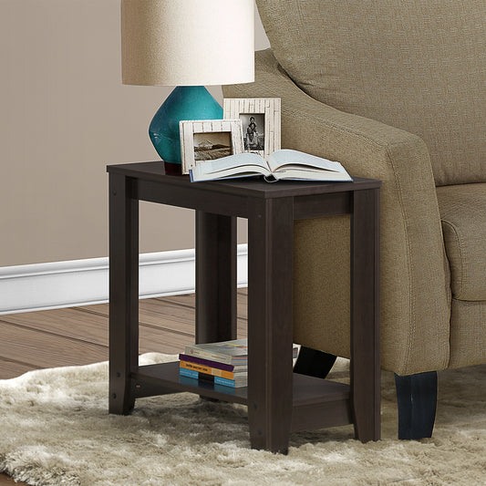 22" Dark Brown End Table With Shelf By Homeroots | End Tables | Modishstore