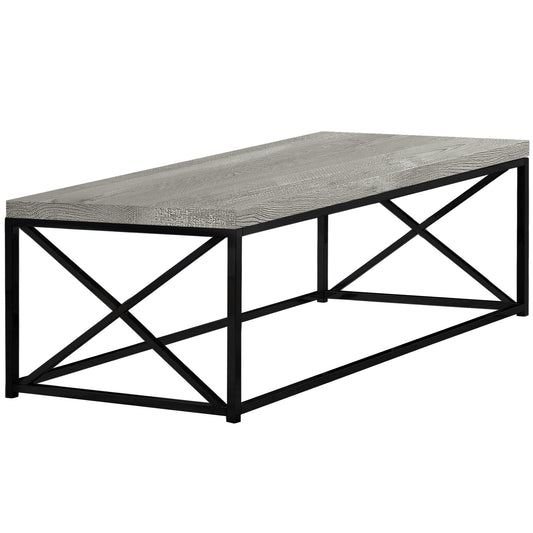 22" X 44" X 17" Grey  Black  Particle Board  Metal  Coffee Table By Homeroots