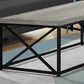 22" X 44" X 17" Grey  Black  Particle Board  Metal  Coffee Table By Homeroots
