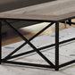 22" X 44" X 17" Taupe  Black  Particle Board  Metal  Coffee Table By Homeroots
